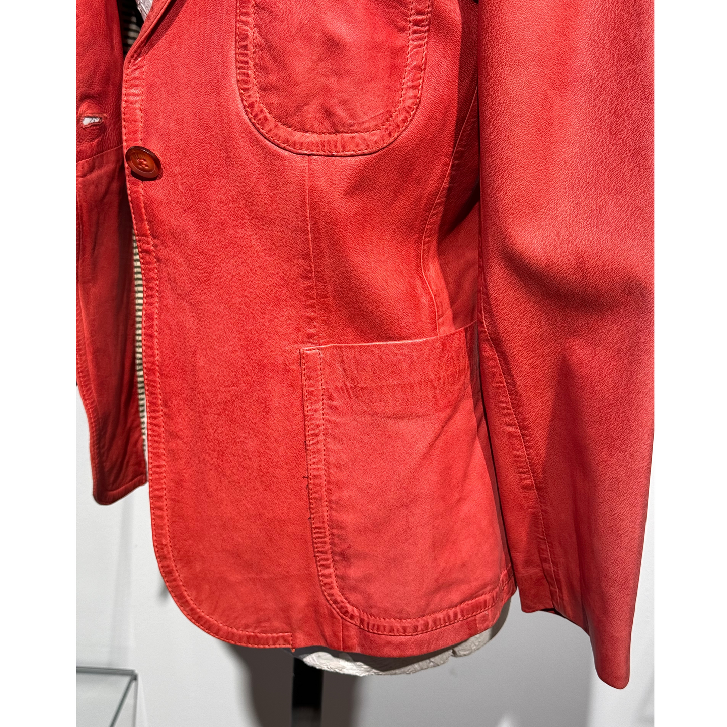 GIACCA PELLE COLOR MATTONE