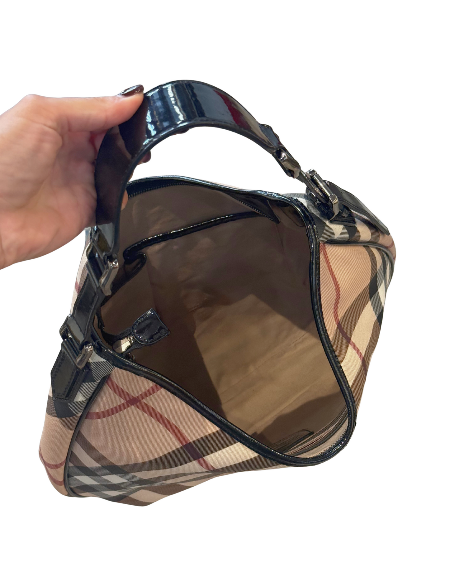 MEZZALUNA BURBERRY RIFINITURE NERE