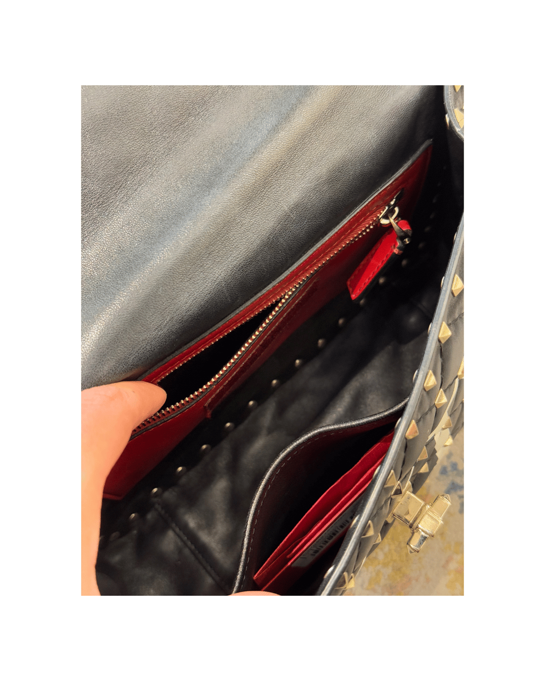 VALENTINO SPIKE MEDIA BIANCA E NERA