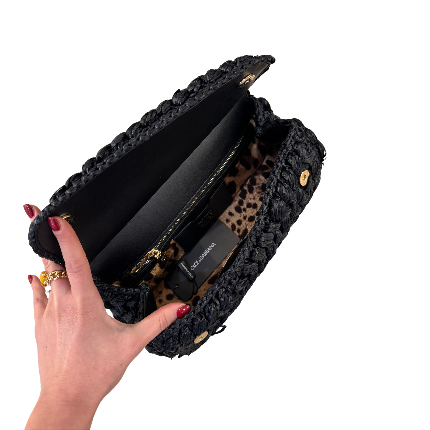 MISS SICILY RAFFIA NERA D&G