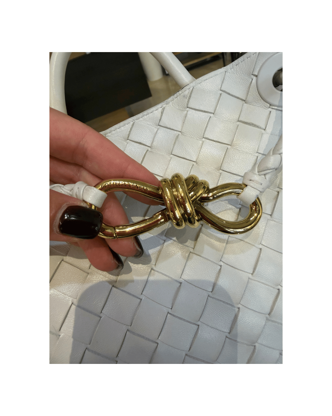 BOTTEGA VENETA ANDIAMO MISURA SMALL BIANCA