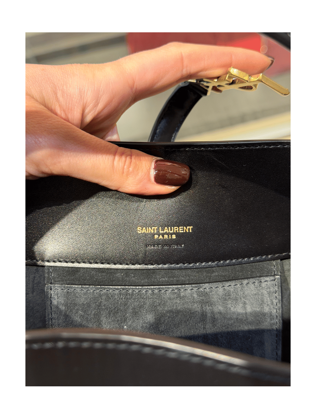 SECCHIELLO 37 SMALL YSL NERO LUCIDO