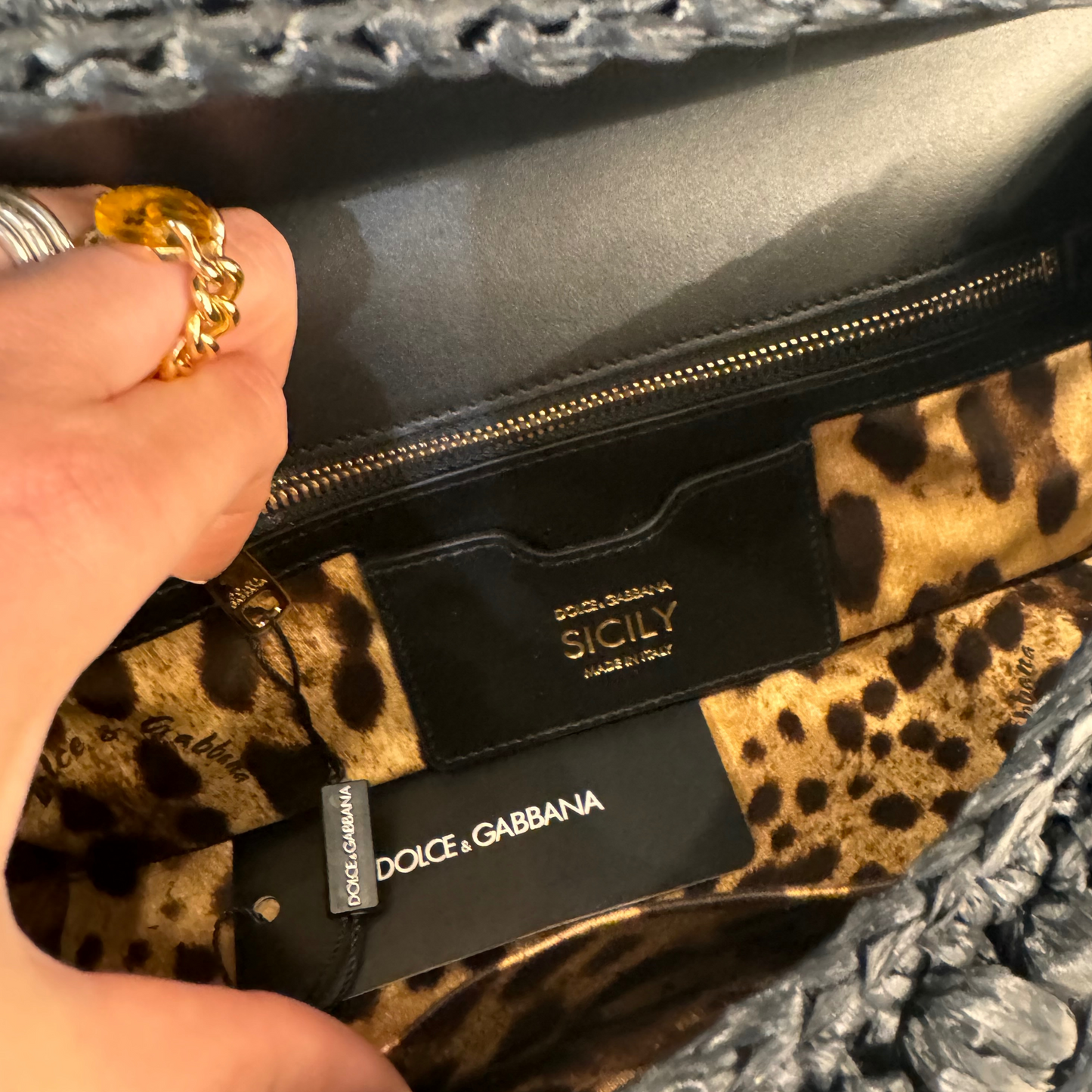 MISS SICILY RAFFIA NERA D&G