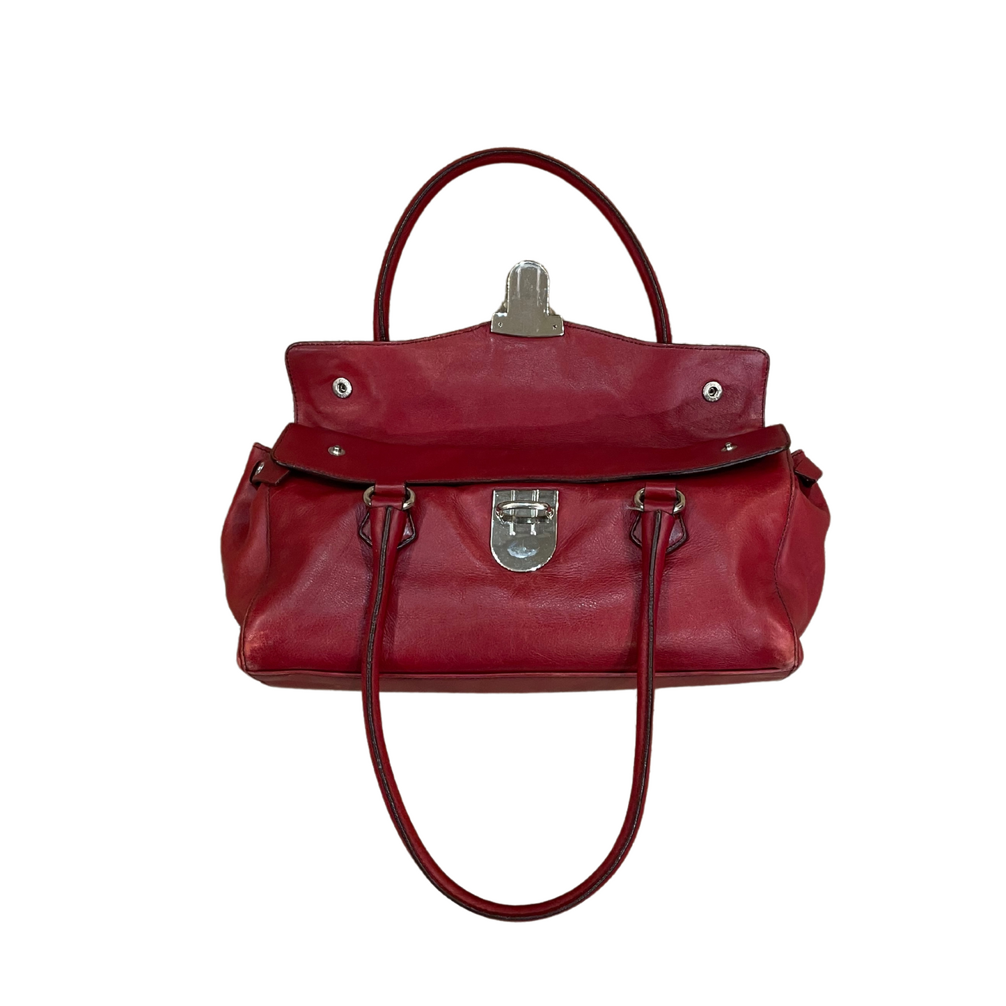 BAGUETTE PRADA VINTAGE ROSSA