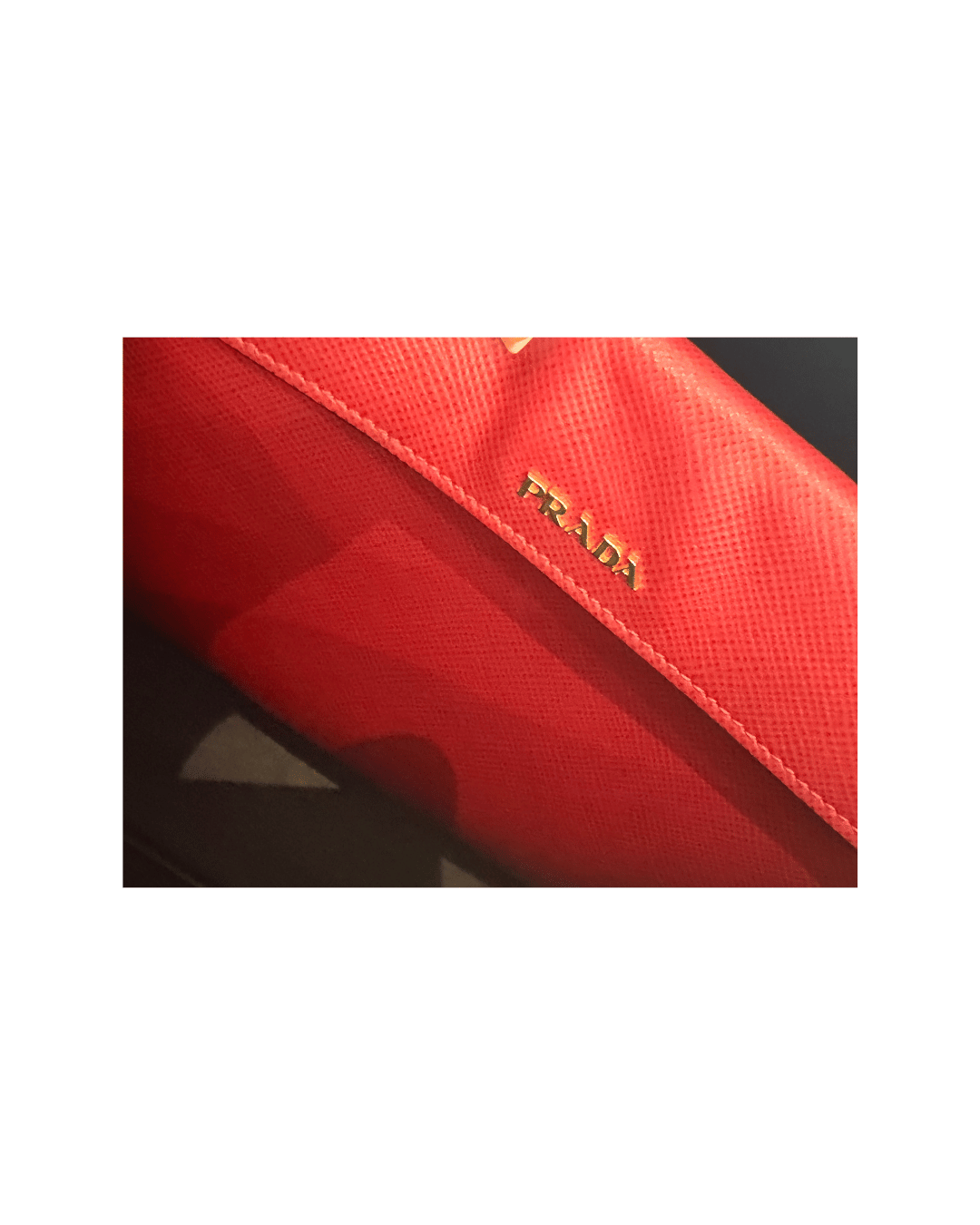 PRADA PELLE SAFFIANO ROSSA A MANO