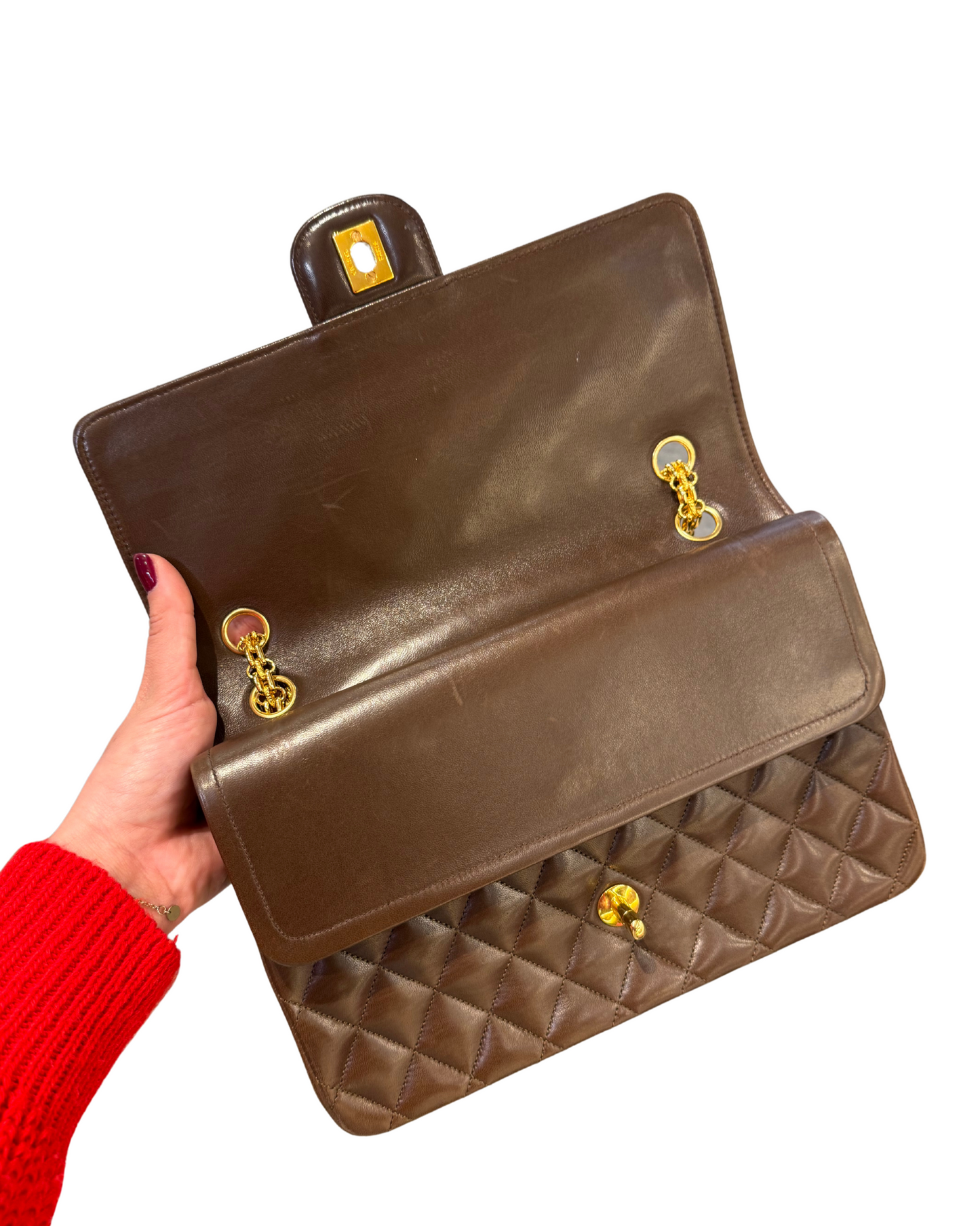 CHANEL DOUBLE FLAP COLOR CIOCCOLATO