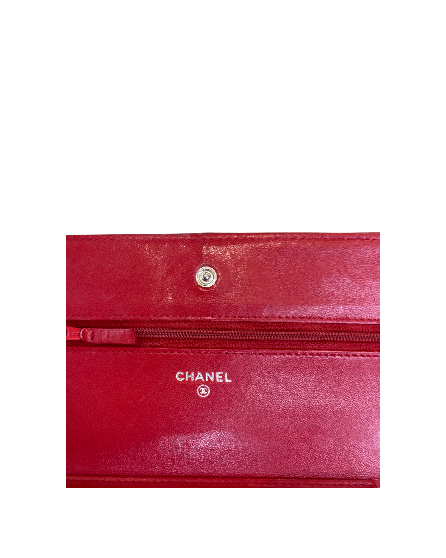 WALLET ON CHAIN CHANEL ROSSA