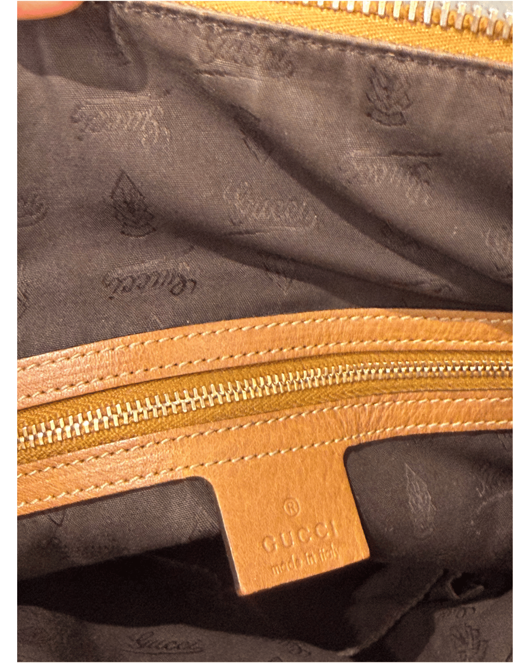 BORSA GUCCI GG SUPREME CON RIFINITURE CUOIO E TRACOLLA