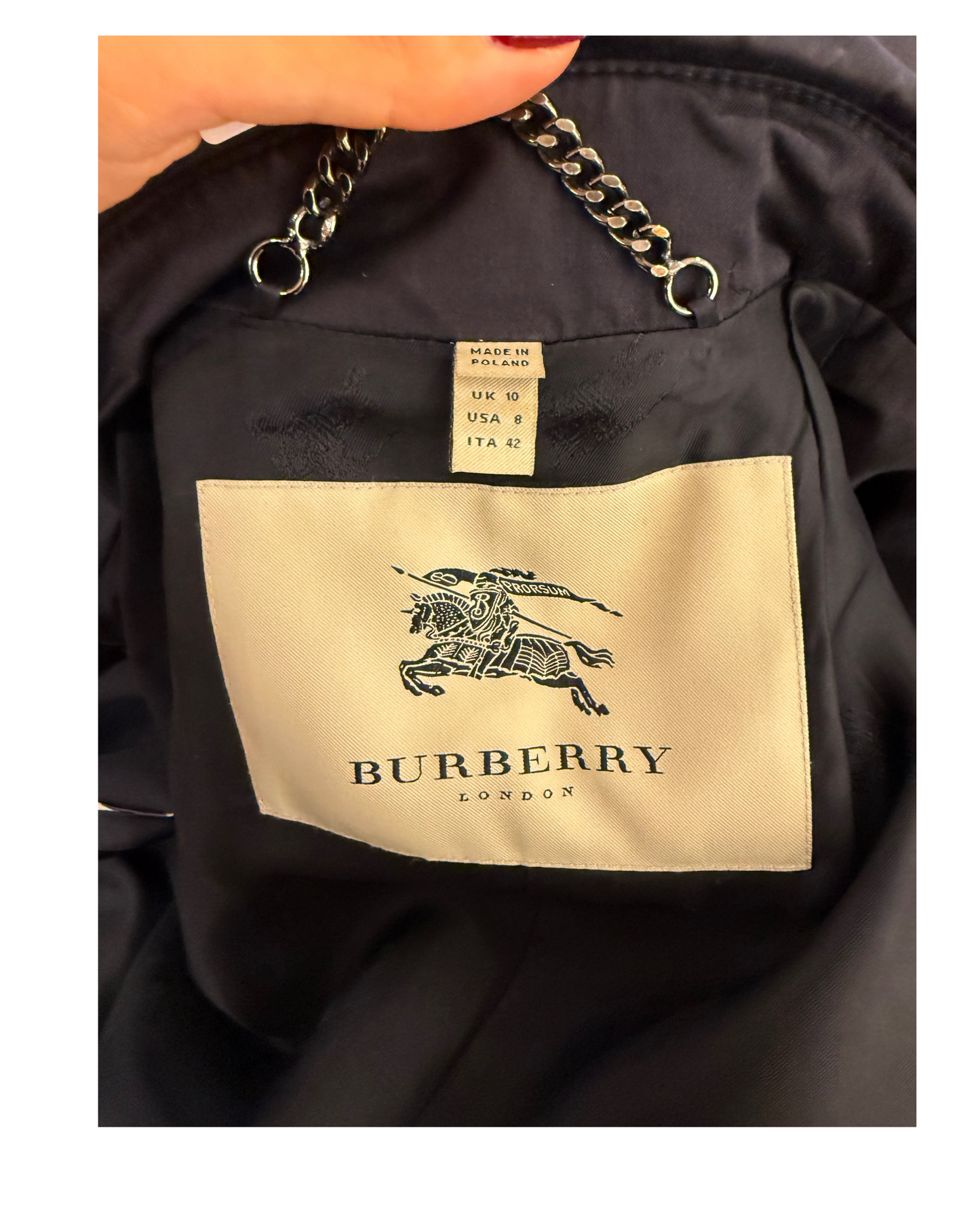 TRENCH BLU SCURO BURBERRY