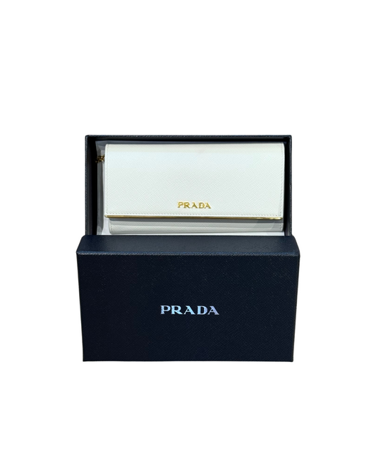 PORTAFOGLIO PRADA SAFFIANO BIANCO