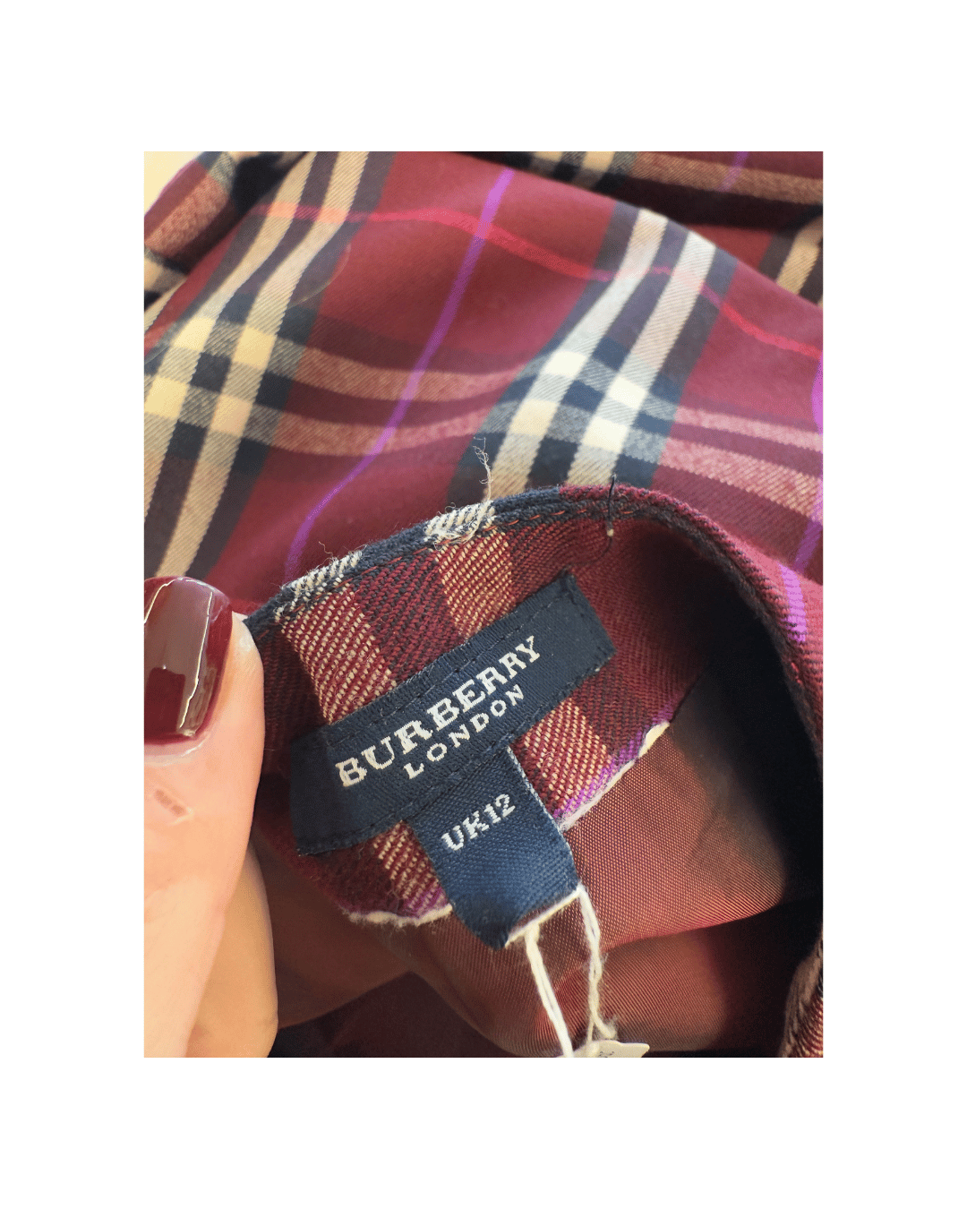 GONNA MIDI IN LANA TARTAN BURBERRY