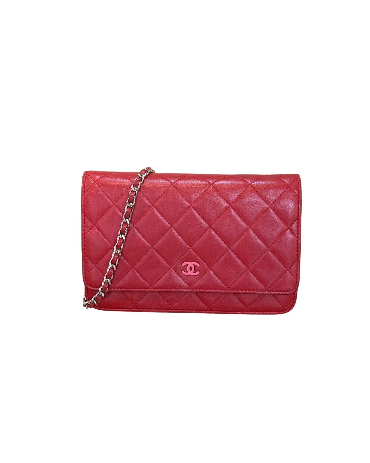 WALLET ON CHAIN CHANEL ROSSA