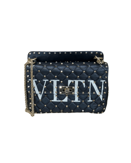 VALENTINO SPIKE MEDIA BIANCA E NERA