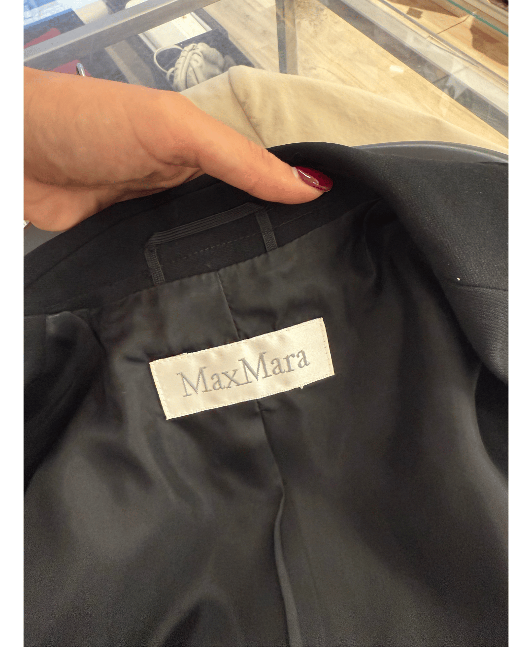 GIACCA MAXMARA NERA LANA