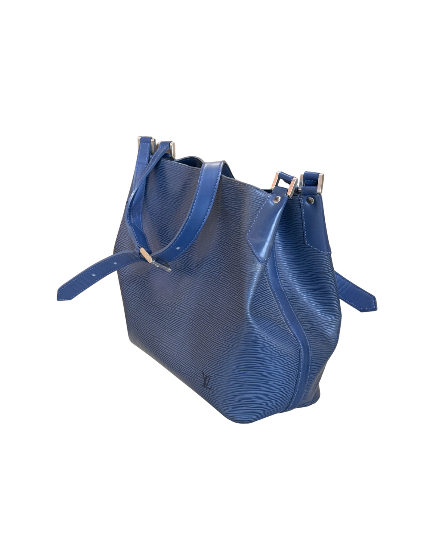 SECCHIELLO BLU PELLE EPI