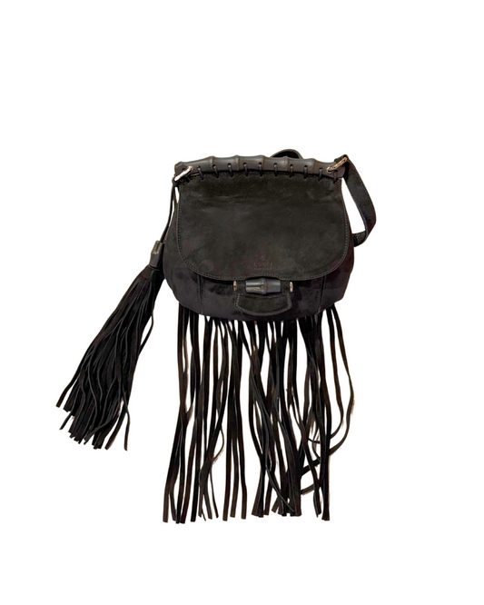 BORSA GUCCI NERA FRANGE