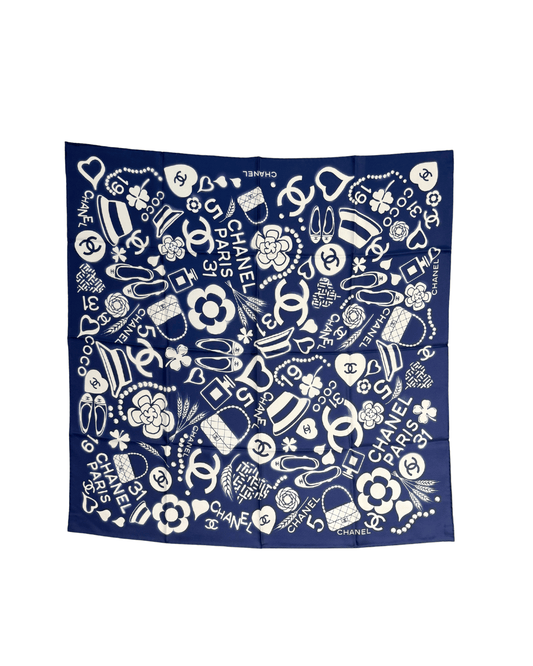 FOULARD CHANEL BLU NAVY