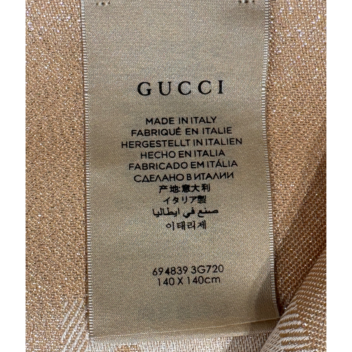STOLA GUCCI PESCA/ORO SHINE