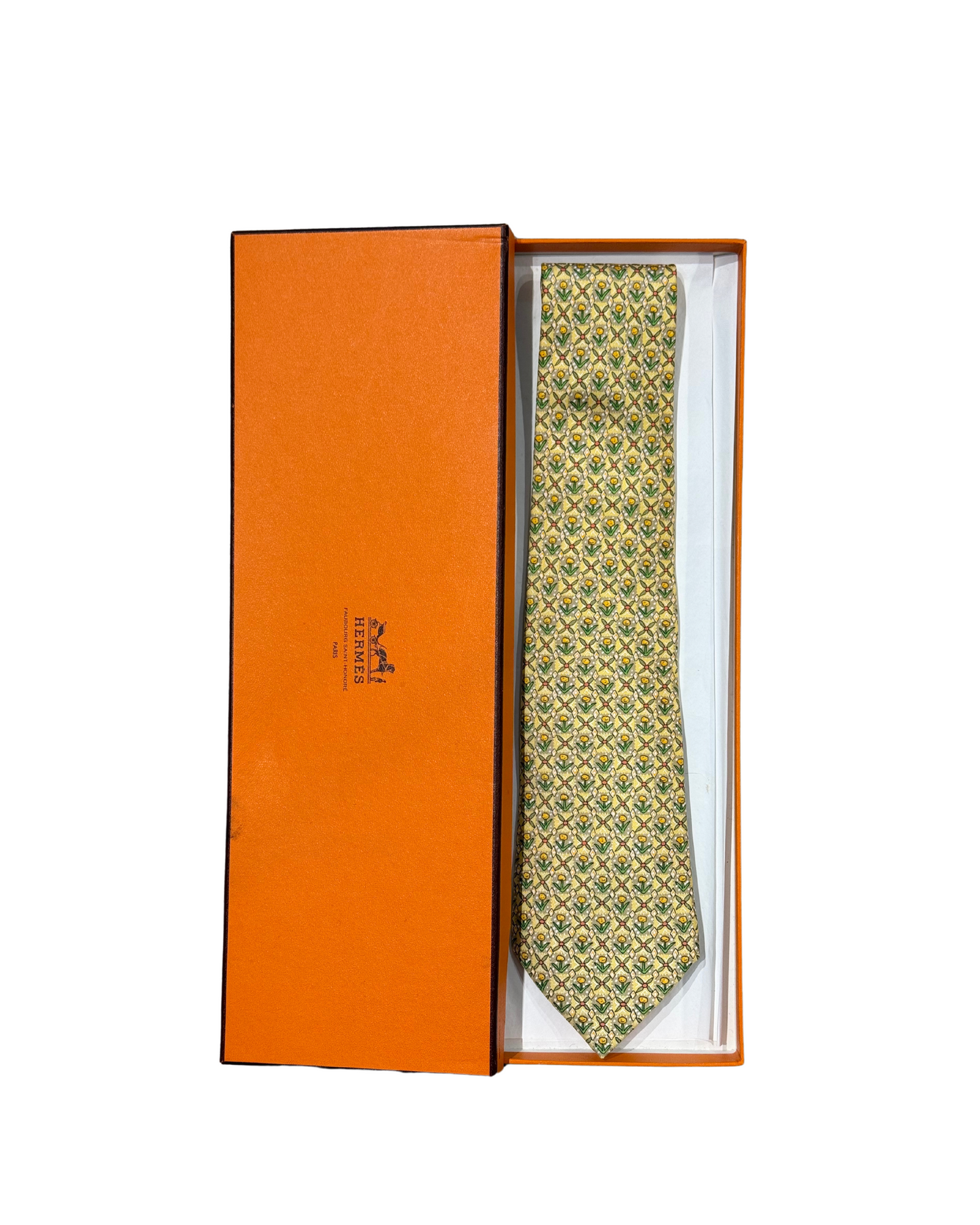 CRAVATTA HERMES GIALLA