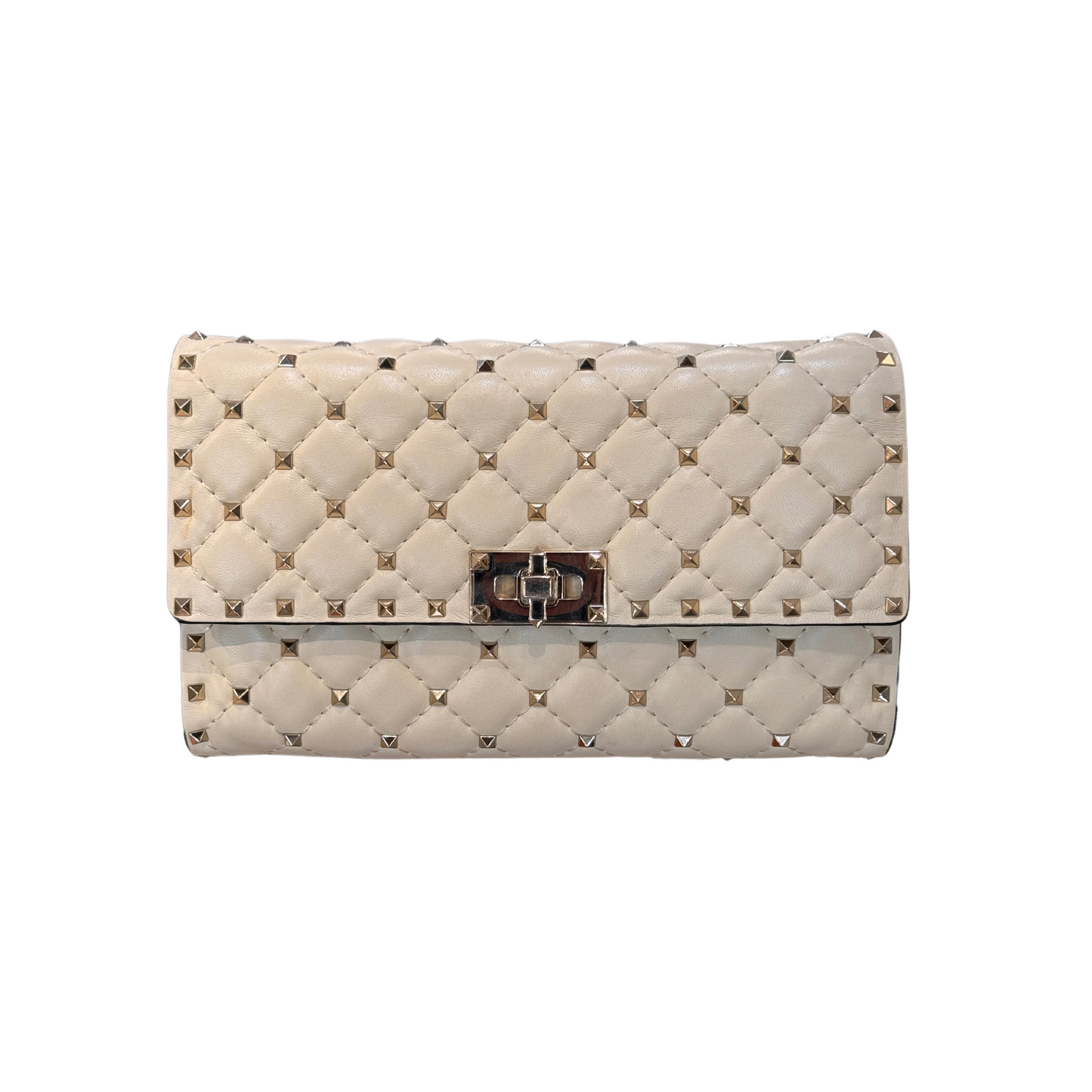 POCHETTE SPIKE VALENTINO BURRO