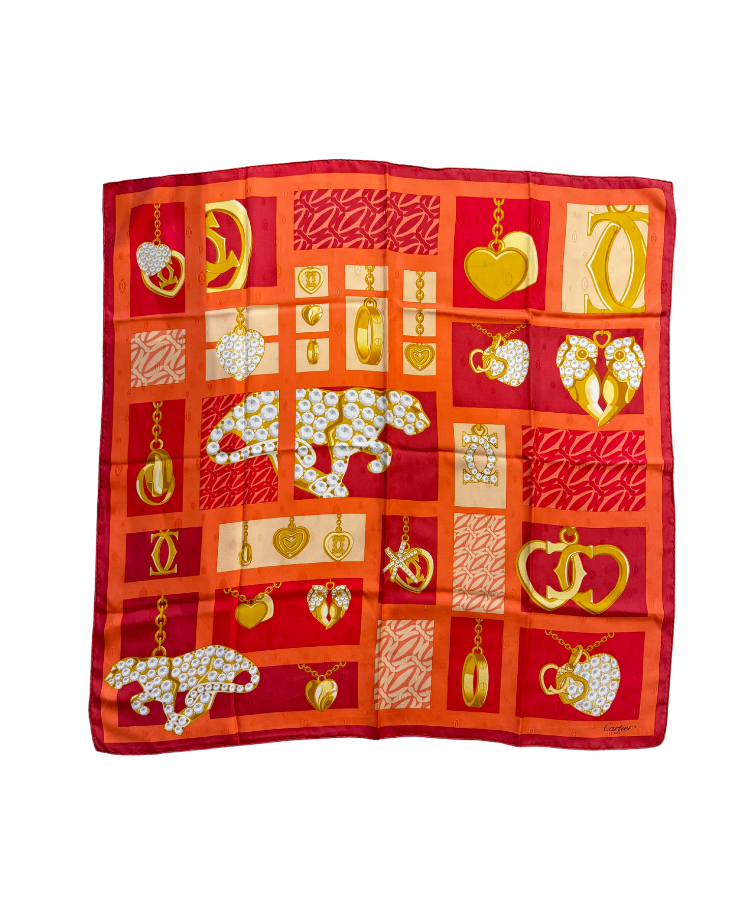 FOULARD CARTIER - MOTIVO GIOIELLI E PANTERA