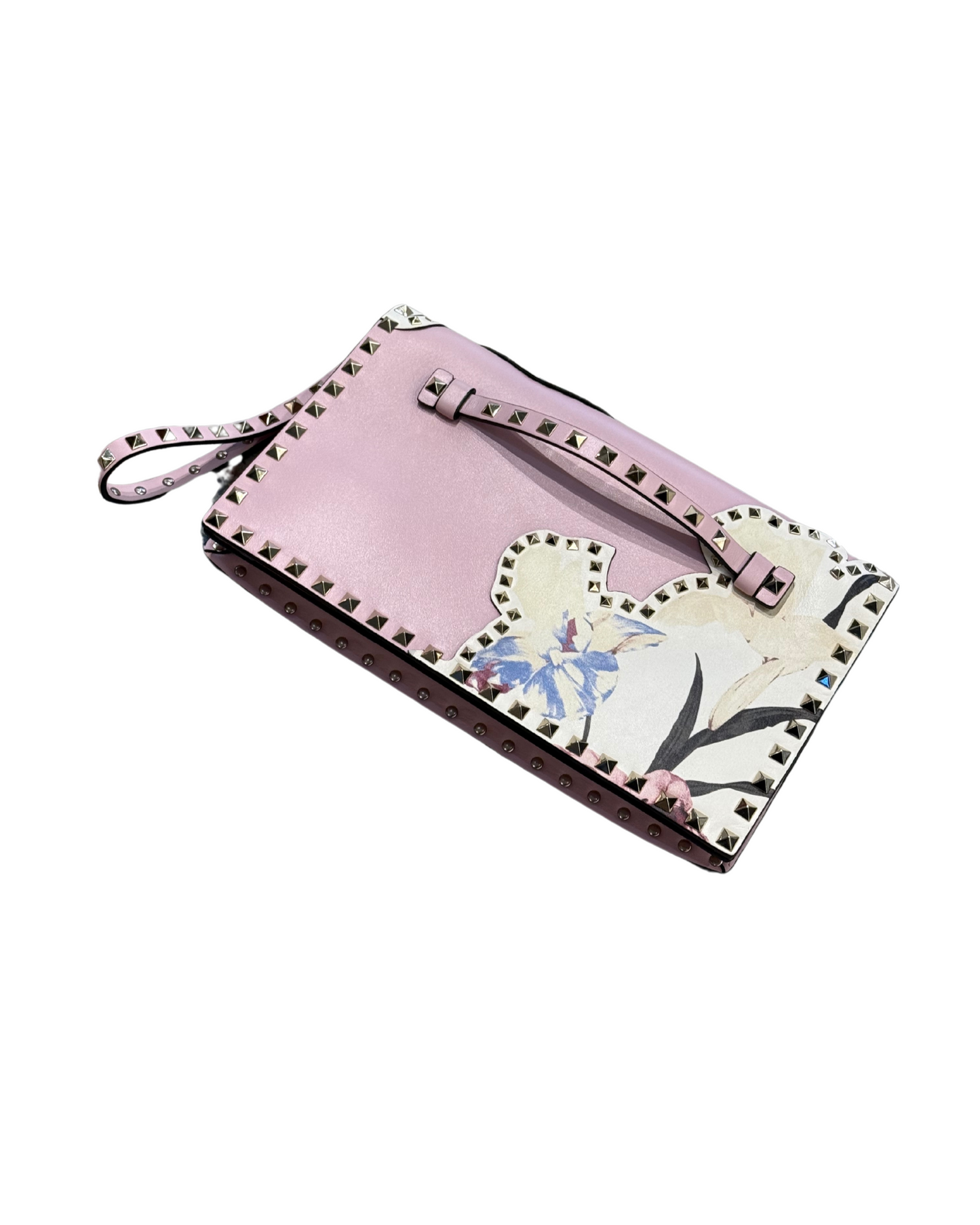 POCHETTE VALENTINO ROSA CON STAMPA FIORI