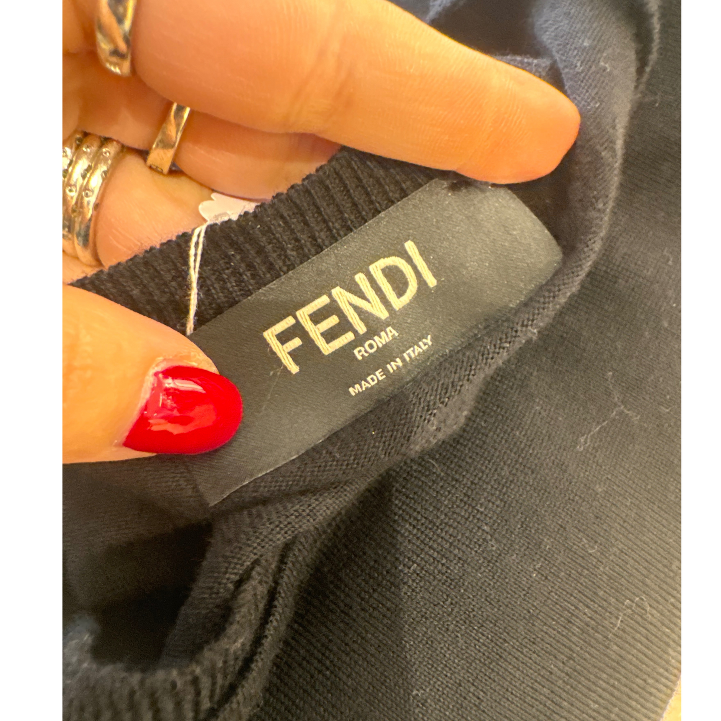 MAGLIONE UOMO FENDI NERO