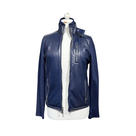 GIACCA PELLE RALPH LAUREN BLU