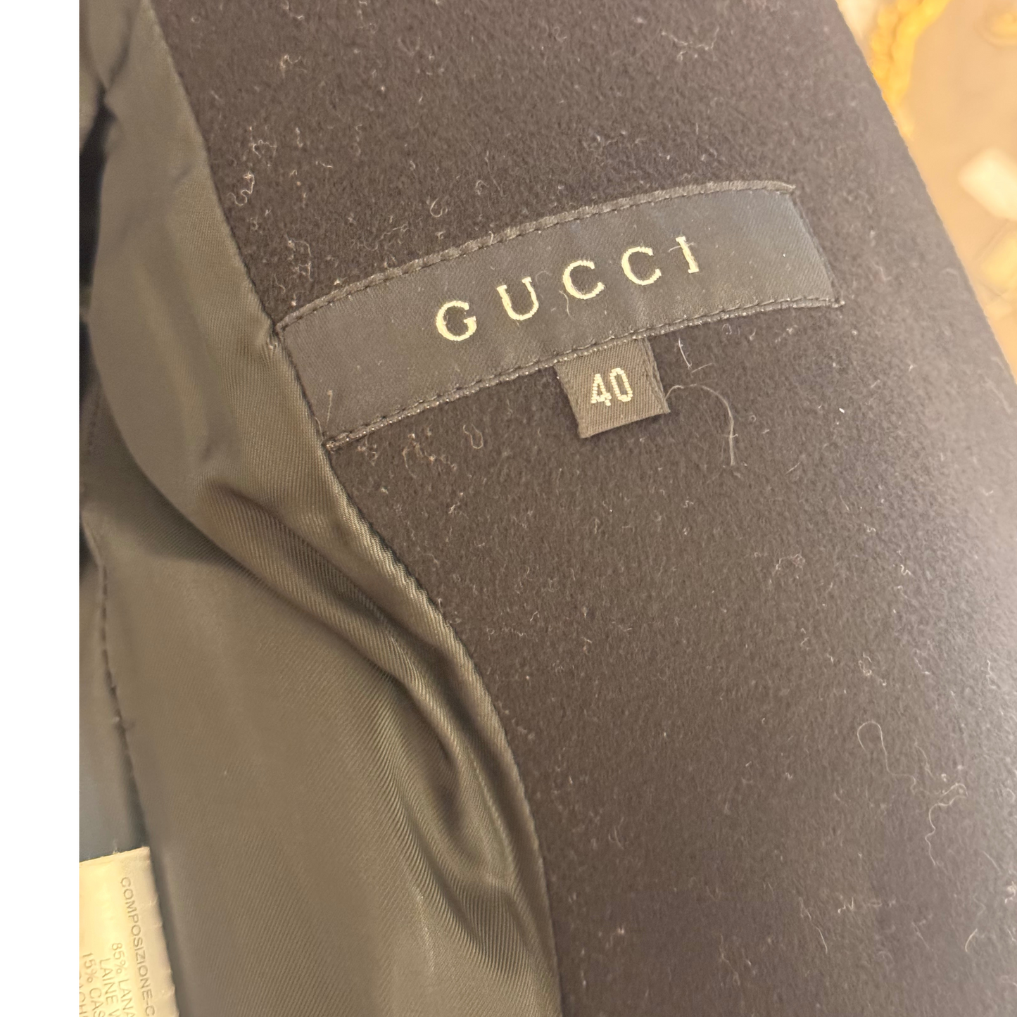 CAPPOTTO GUCCI NERO LANA E CASHMERE