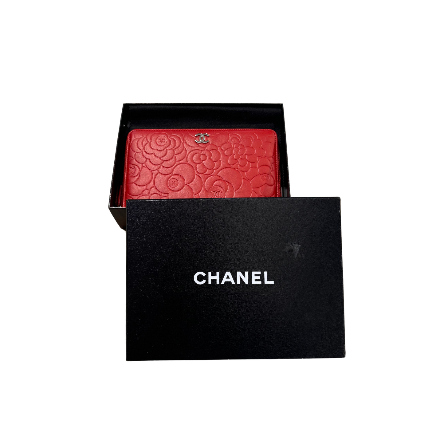PORTAFOGLIO CHANEL CAMELIA ROSSO