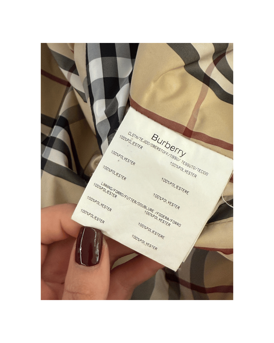 GIACCA IMPERMEABILE BURBERRY BIANCA