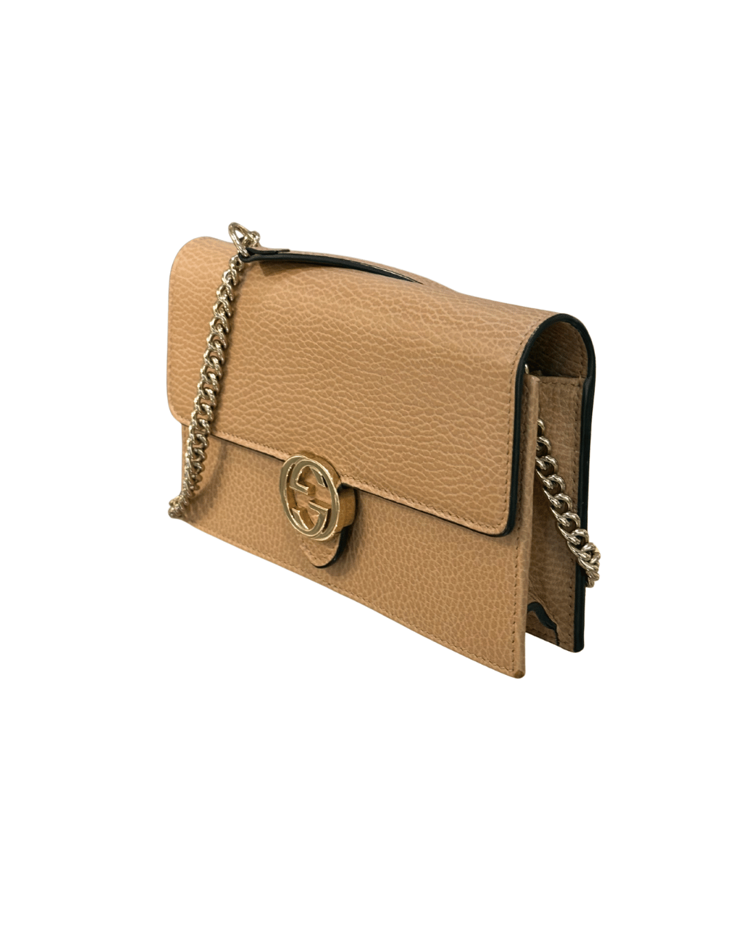 GUCCI SOHO WALLET ON CHAIN BEIGE