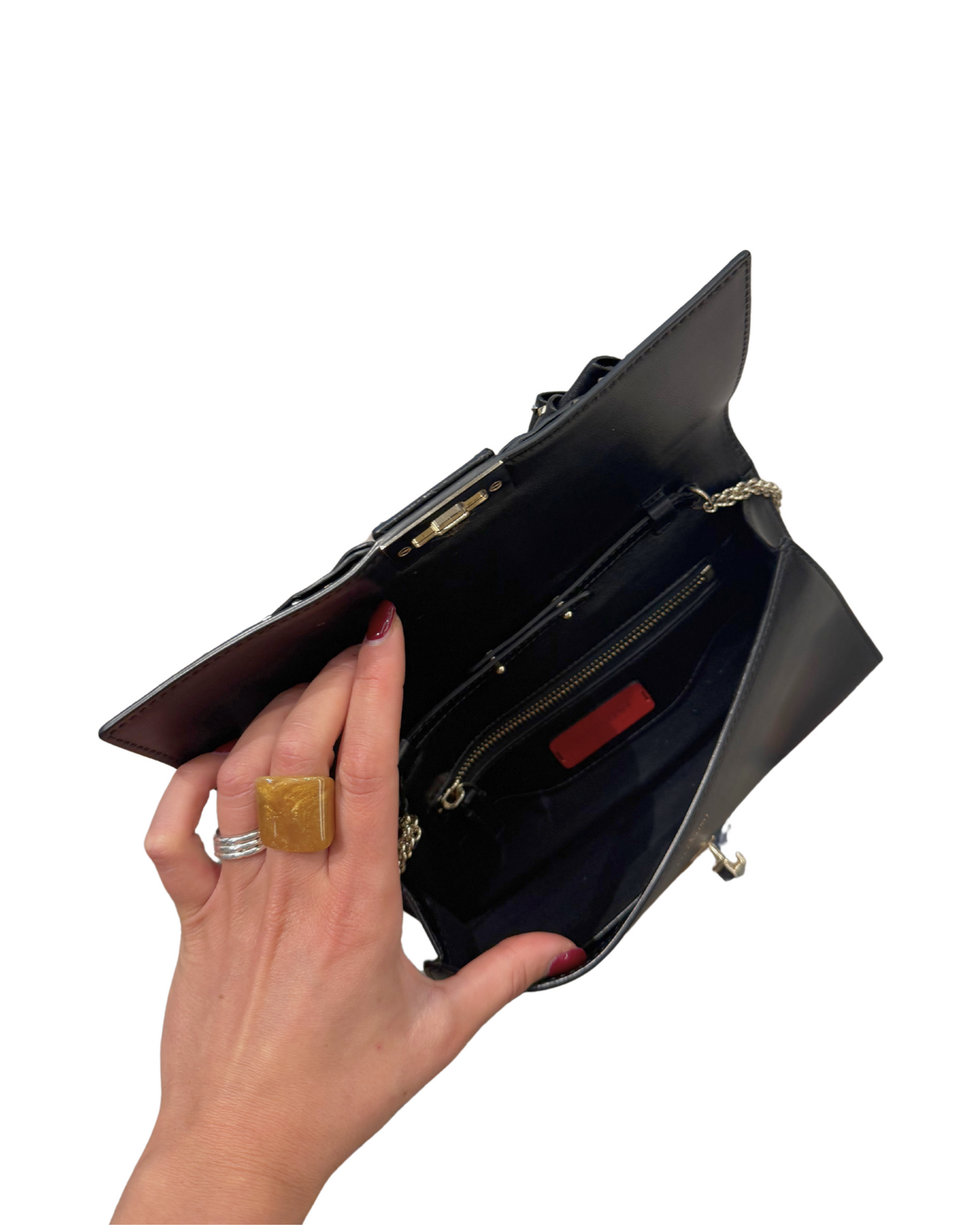 VALENTINO BLACK VERY V RUFFLE NERA