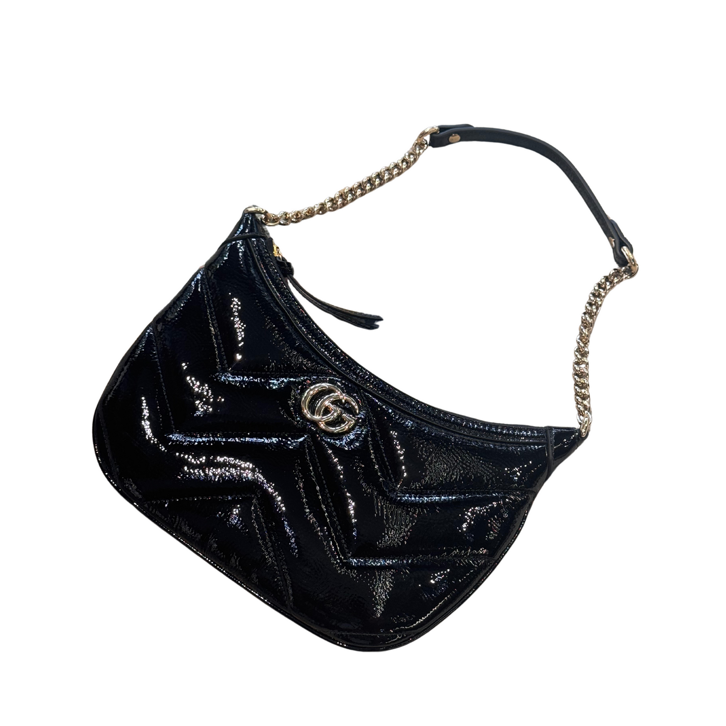 MEZZALUNA HOBO GUCCI VERNIS