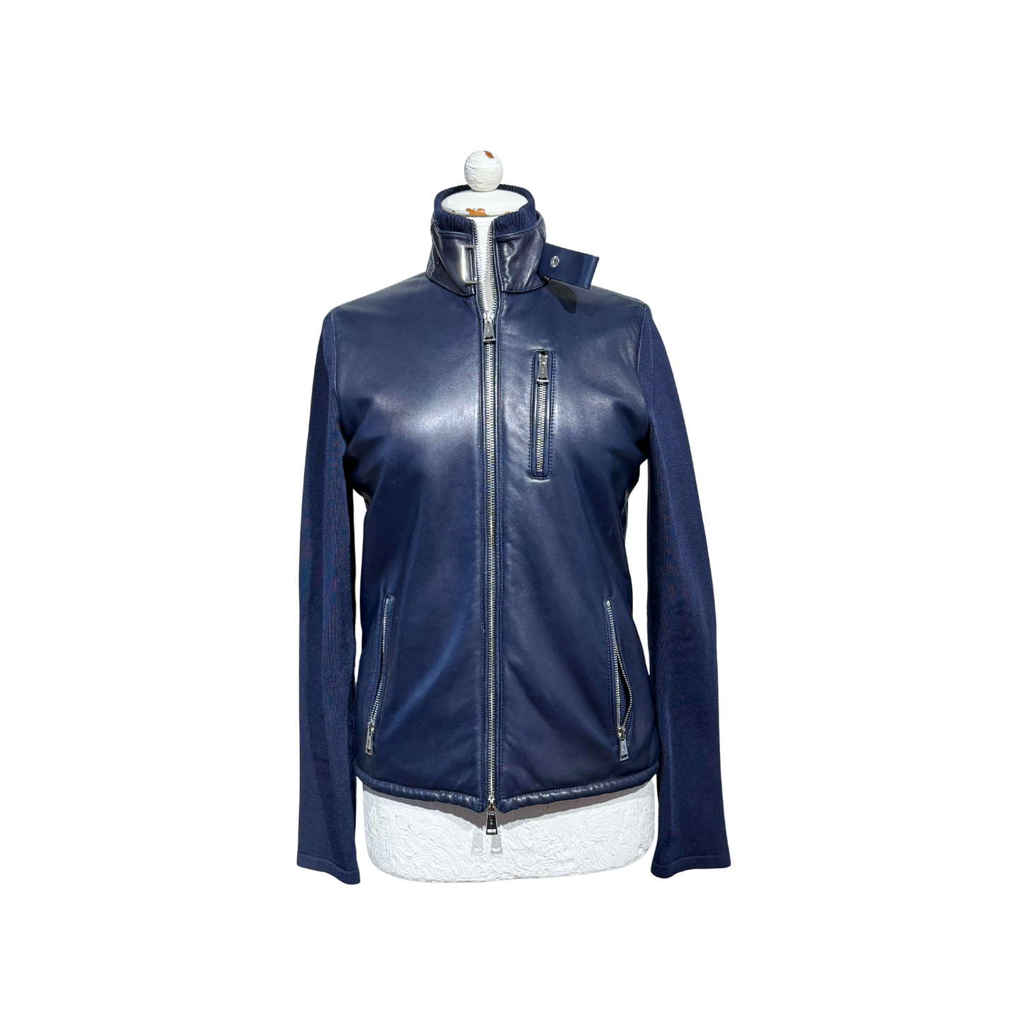 GIACCA PELLE RALPH LAUREN BLU