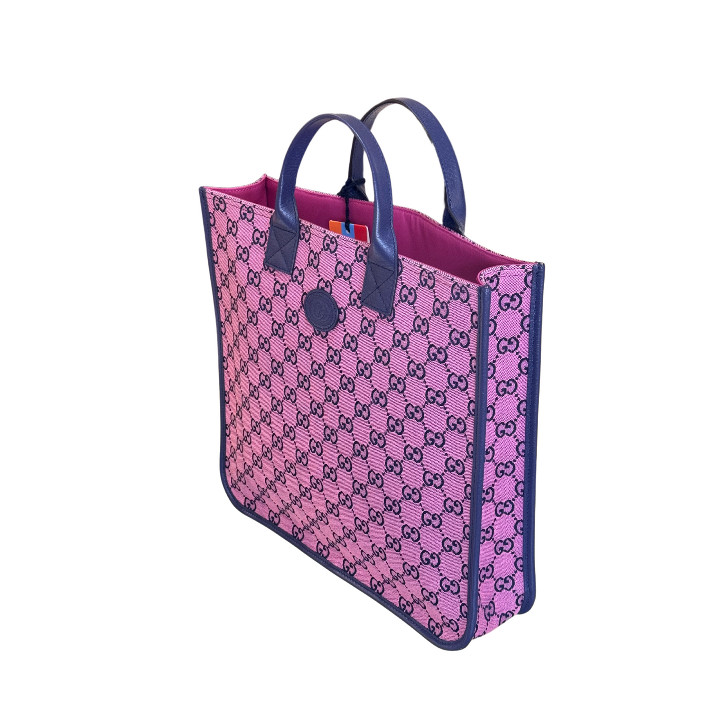 SHOPPER GUCCI MONOGRAM SFONDO ROSA