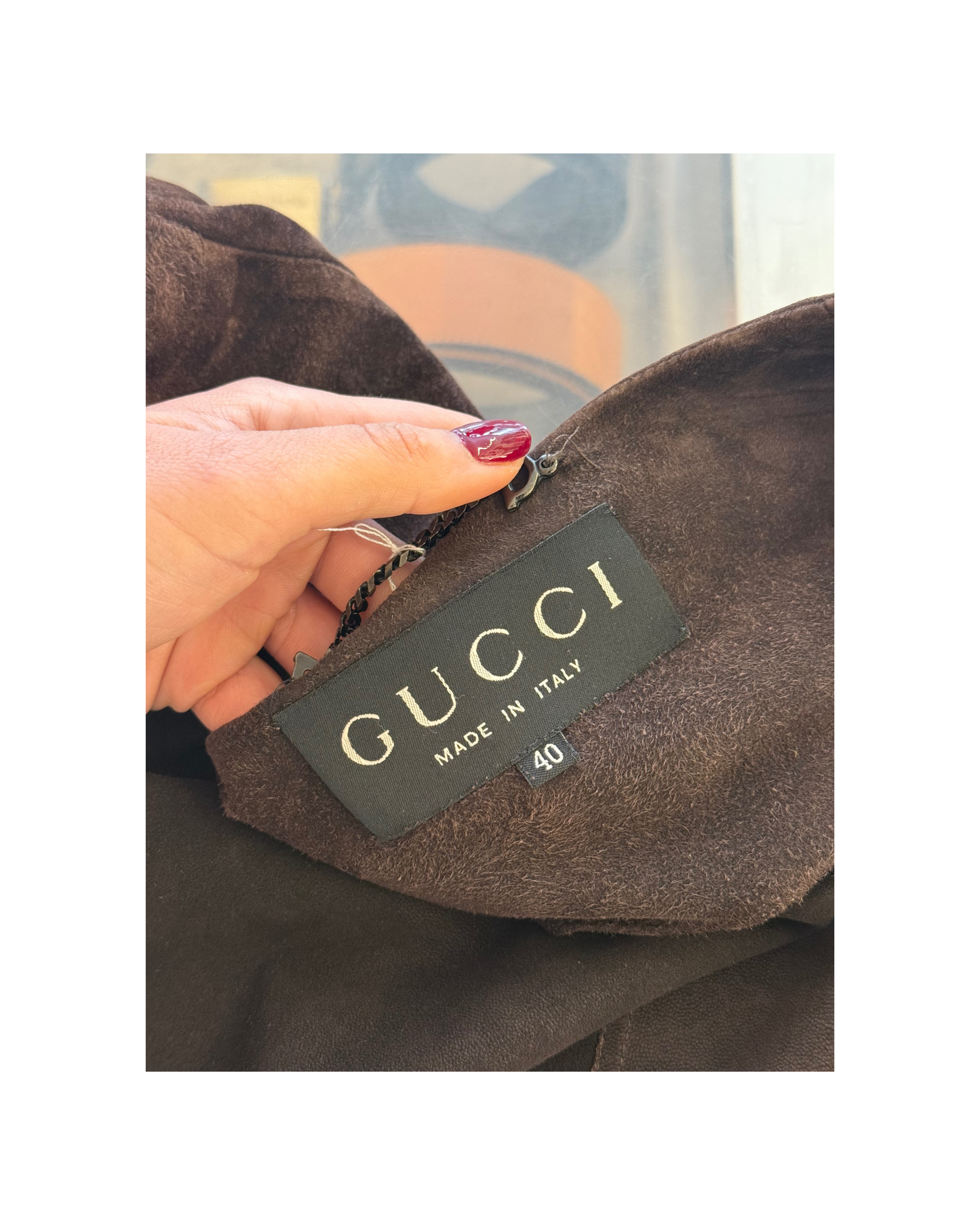 GIACCA GUCCI MARRONE PELLE
