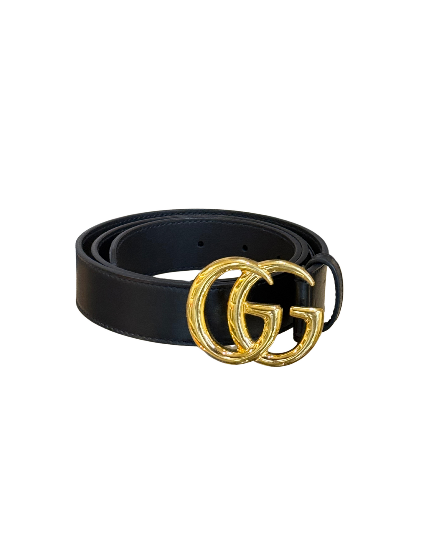 CINTURA GUCCI NERA HARDWARE ORO