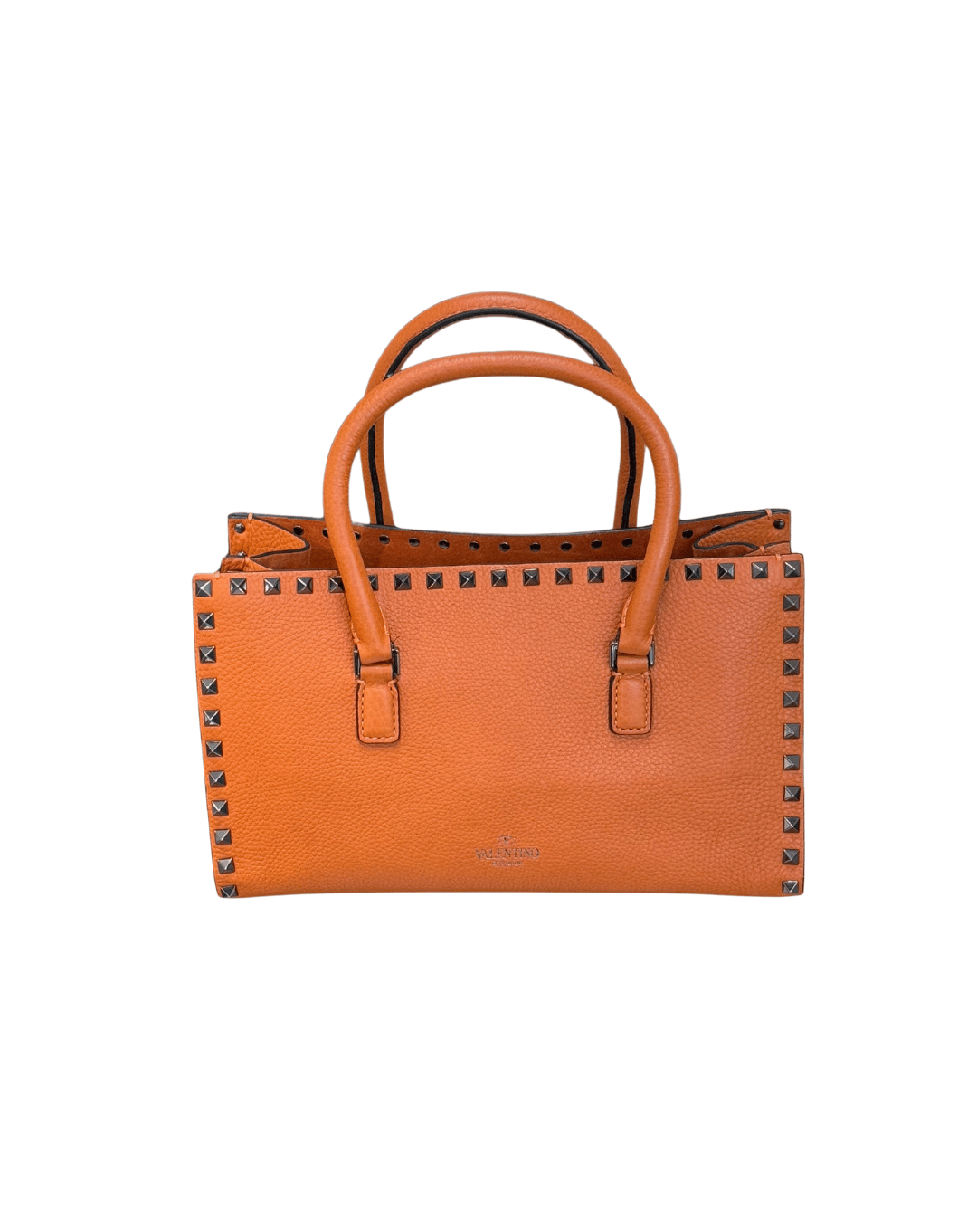 VALENTINO ROCKSTUD IN PELLE ARANCIONE