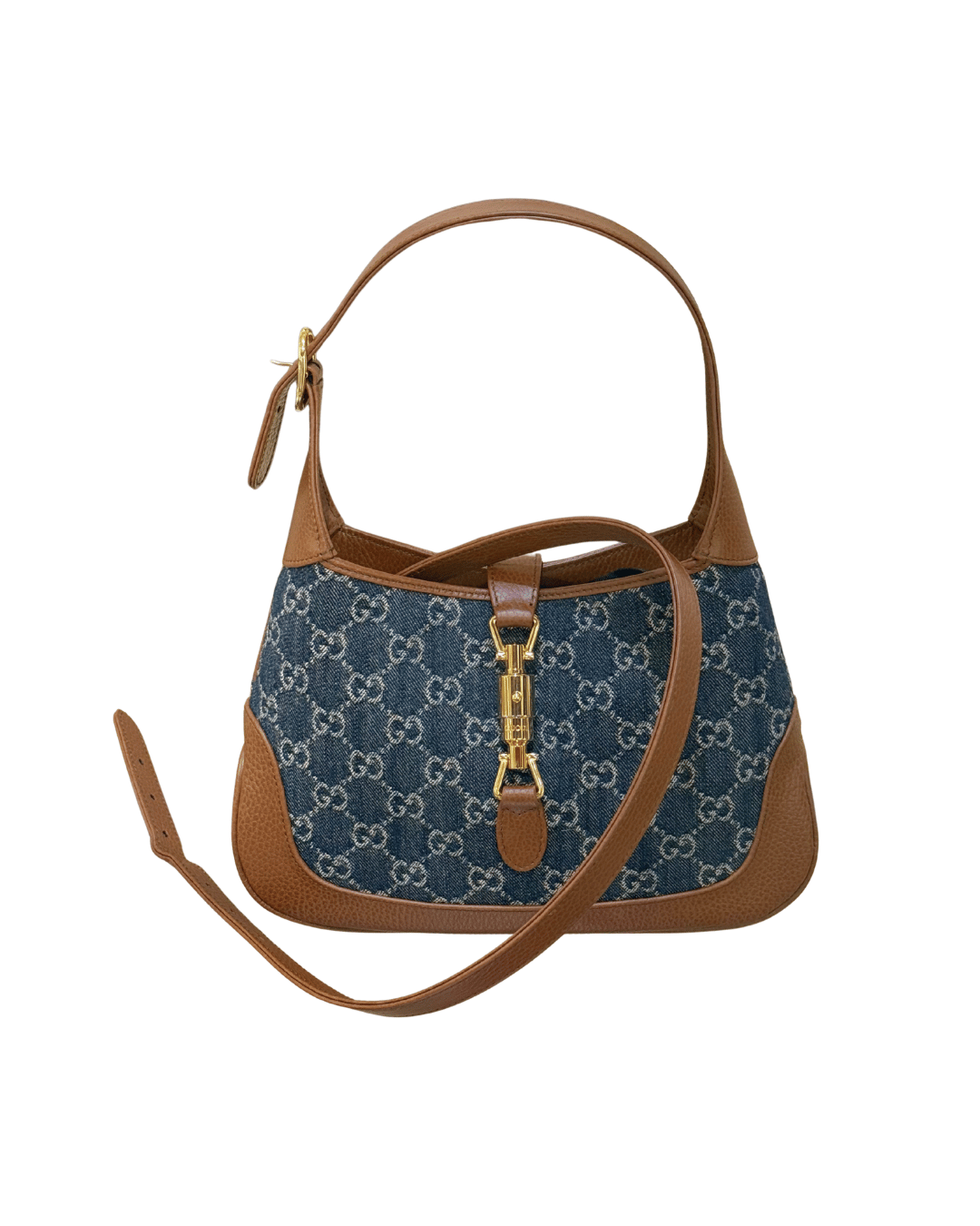 JACKIE GUCCI DENIM BLU RIFINITURE CUOIO