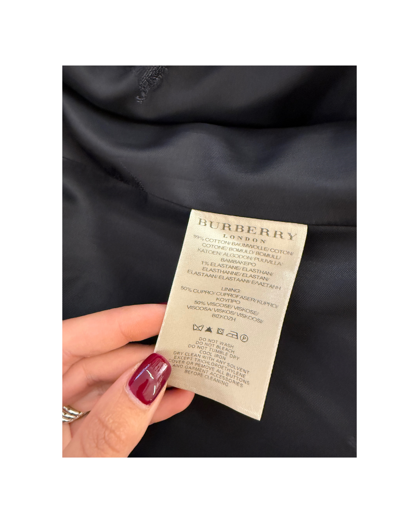 TRENCH BLU SCURO BURBERRY