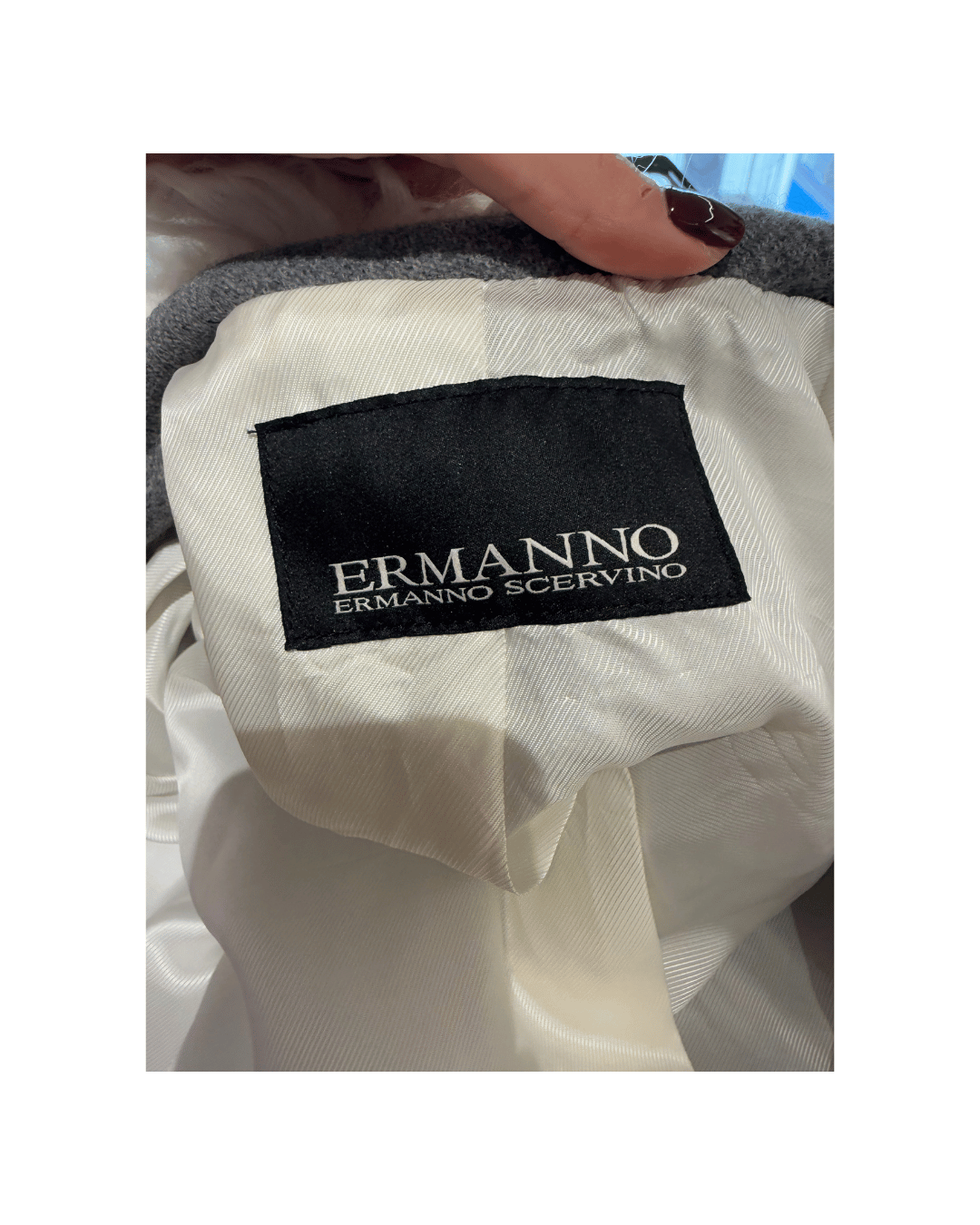 CAPPOTTO SCERVINO GRIGIO CON ecoPELLICCIA
