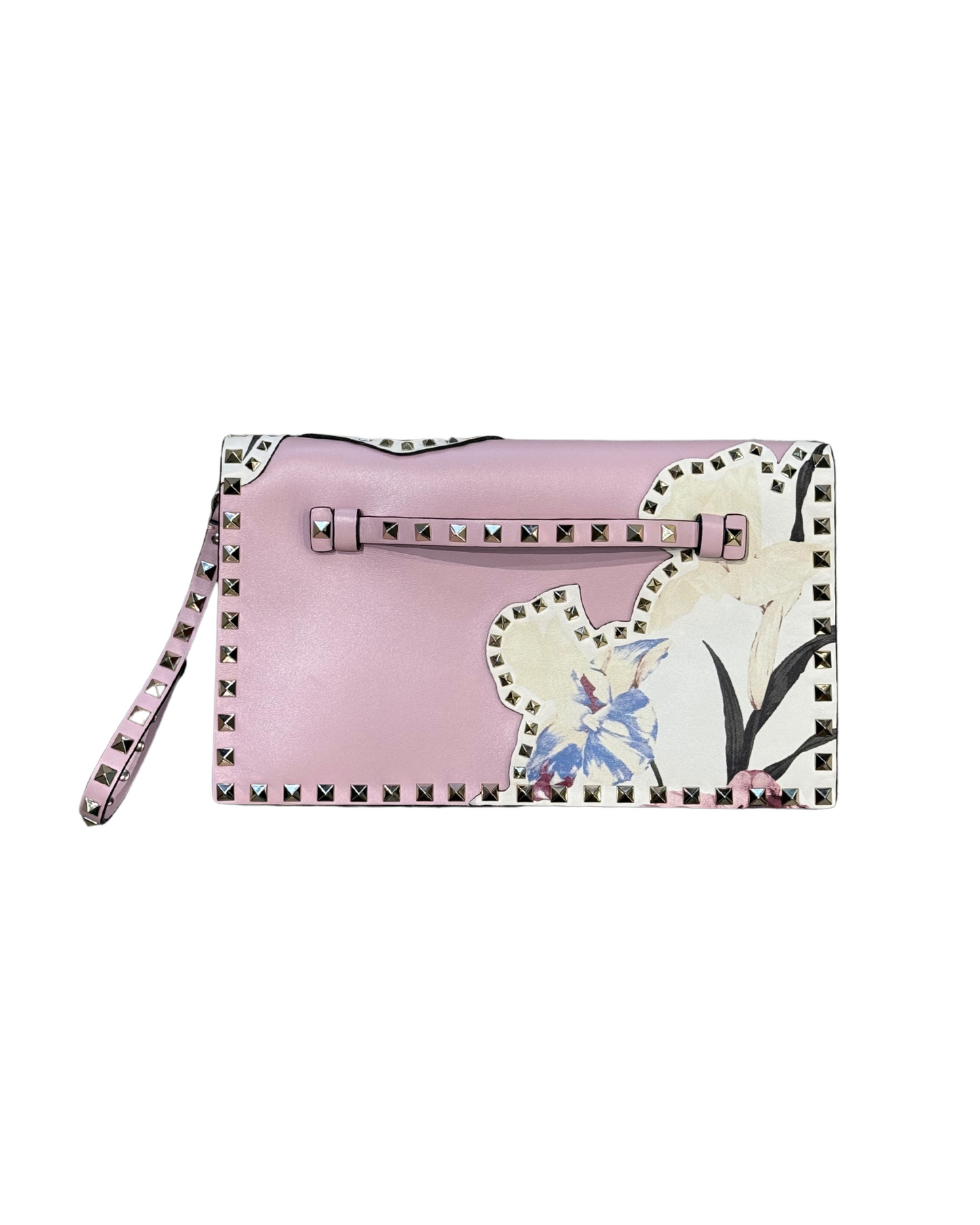 POCHETTE VALENTINO ROSA CON STAMPA FIORI