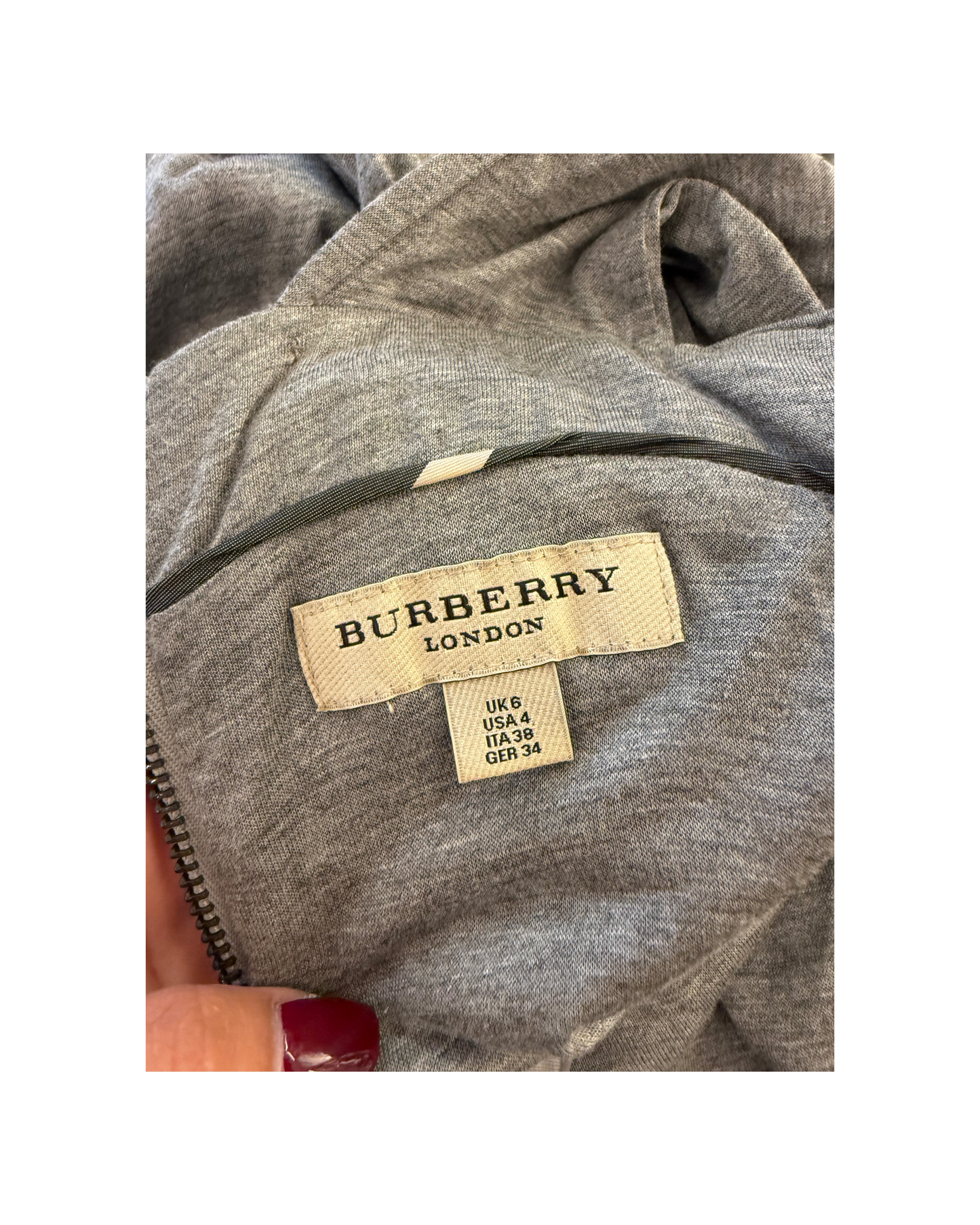 ABITO BURBERRY VISCOSA GRIGIO