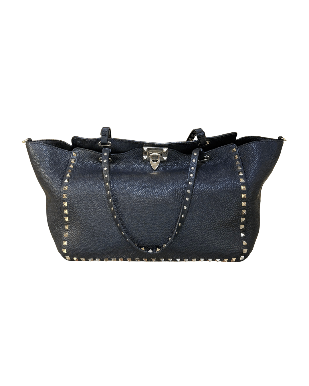 VALENTINO ROCKSTUD PELLE MARTELLATA NERA