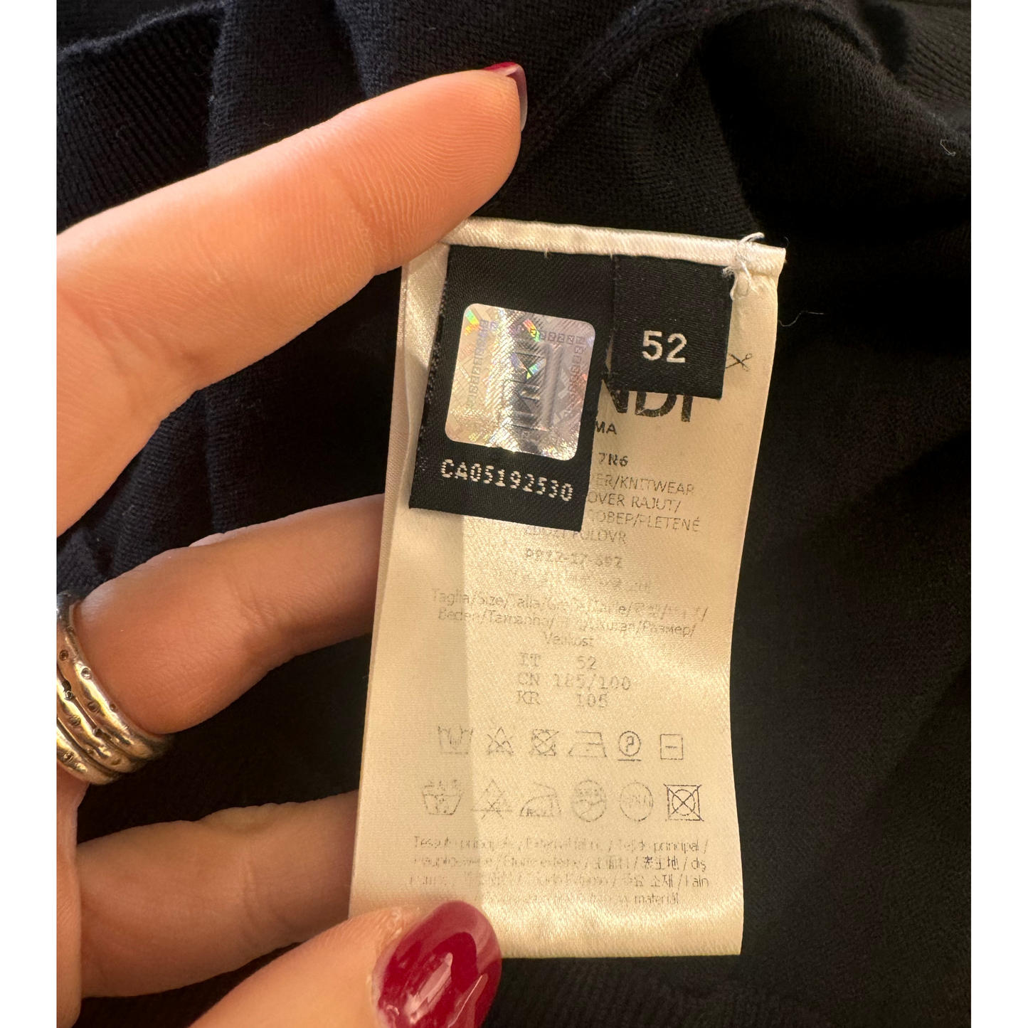 MAGLIONE UOMO FENDI NERO