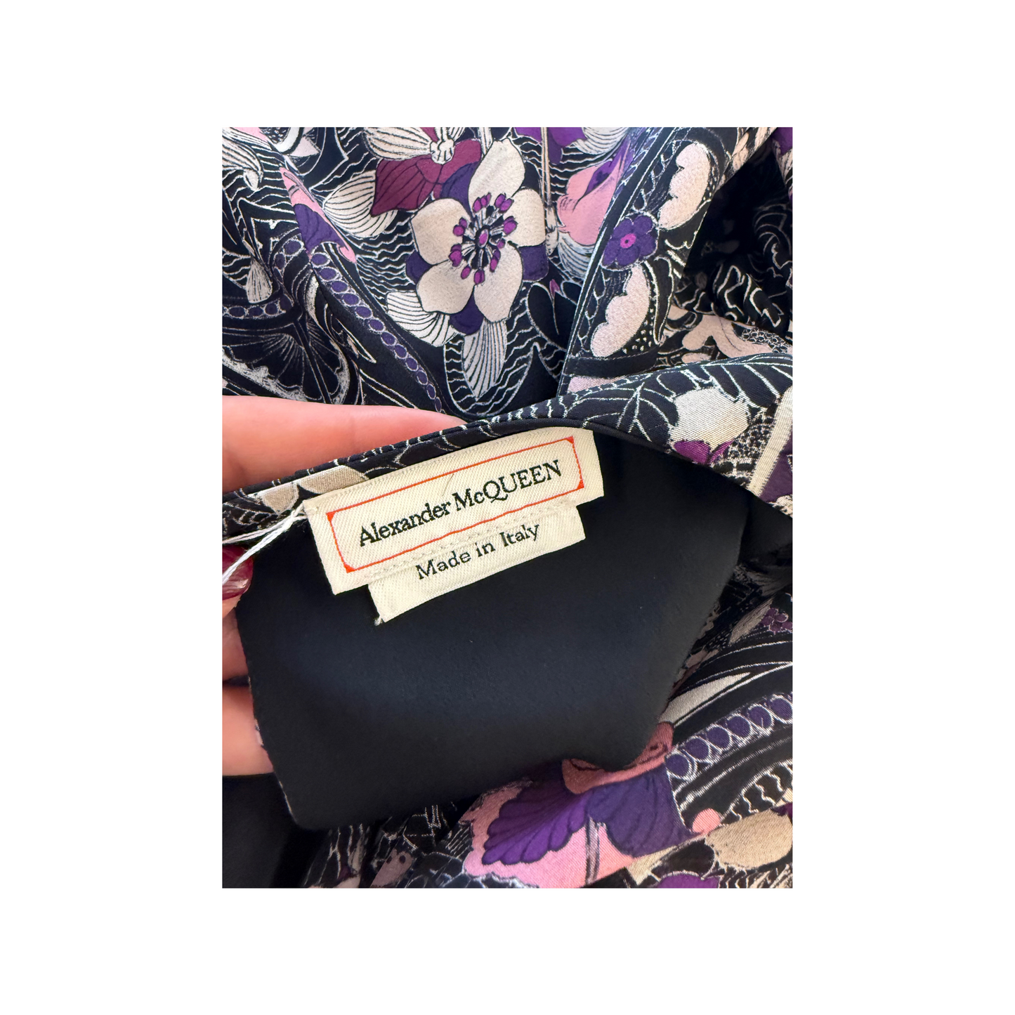 ABITO IN SETA STAMPATA ALEXANDER MCQUEEN