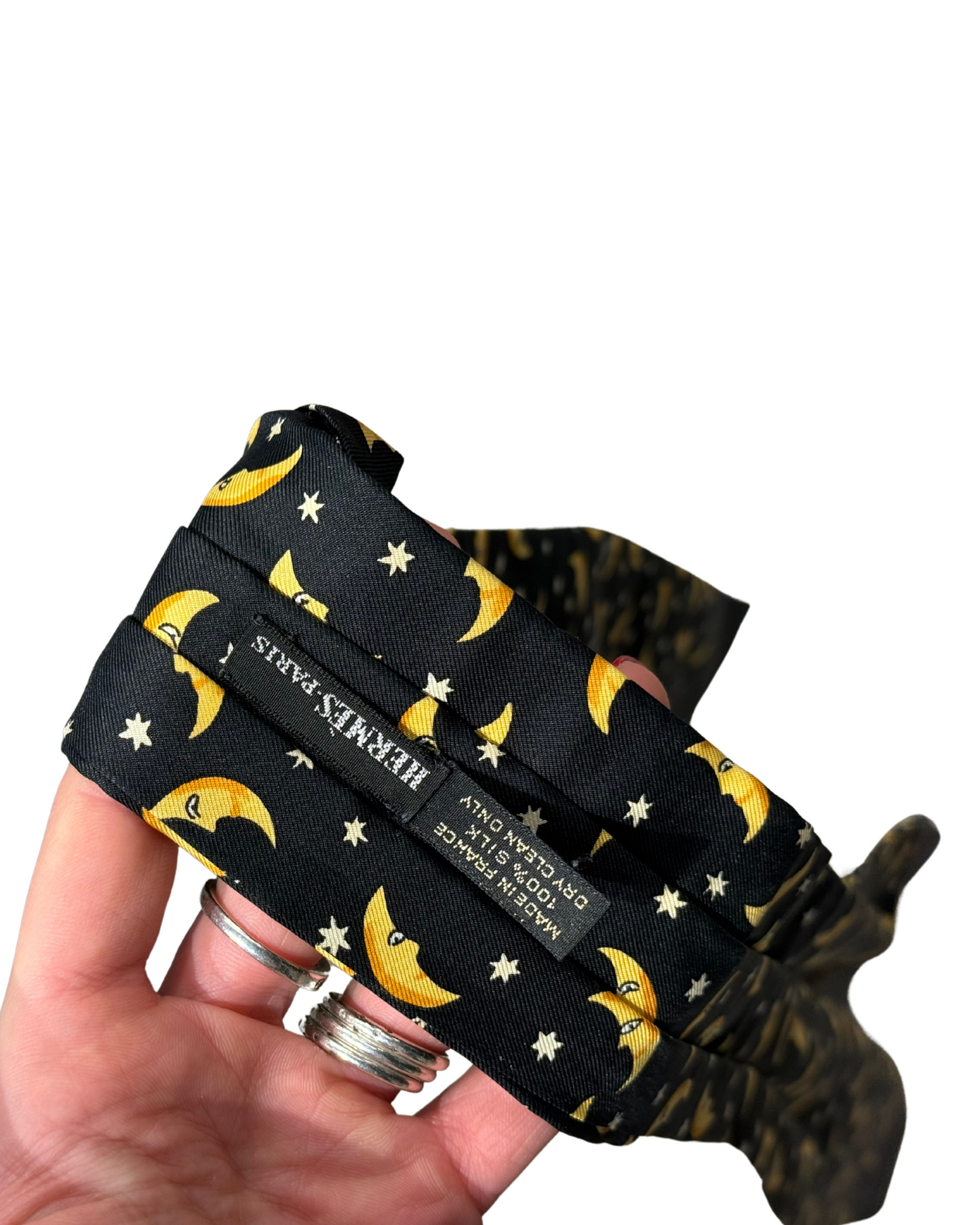 ASCOT HERMES NERO TRAMA LUNE