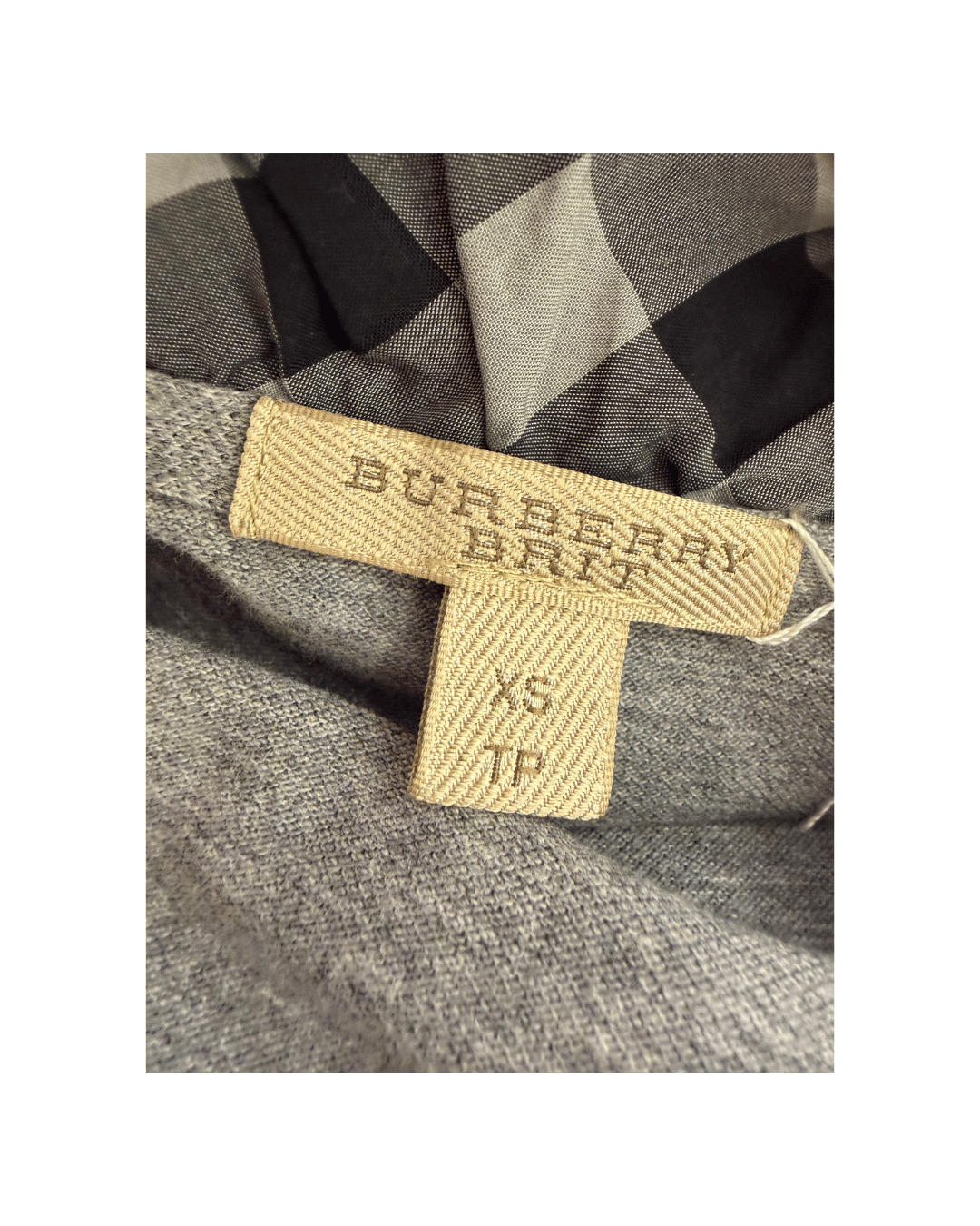 POLO MANICA TRE QUARTI BURBERRY GRIGIA