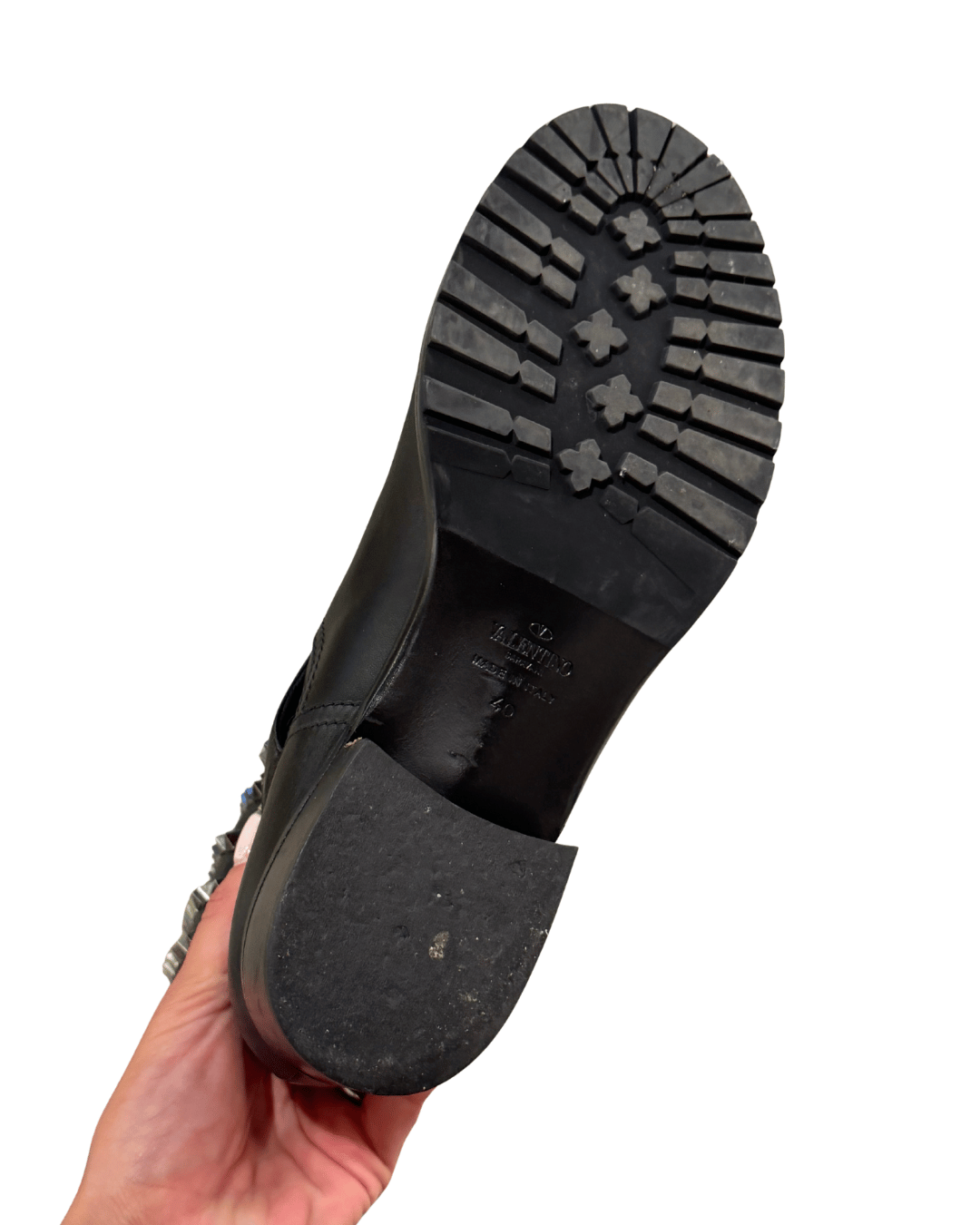 STIVALI BIKER VALENTINO ROCKSTUD NERI Nr 40